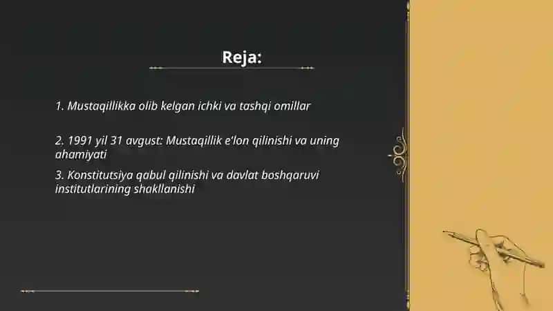 MUSTAQIL O‘ZBEKISTON RESPUBLIKASI TASHKIL TOPISHINING VA UNING TARIXIY AHAMIYATI 2