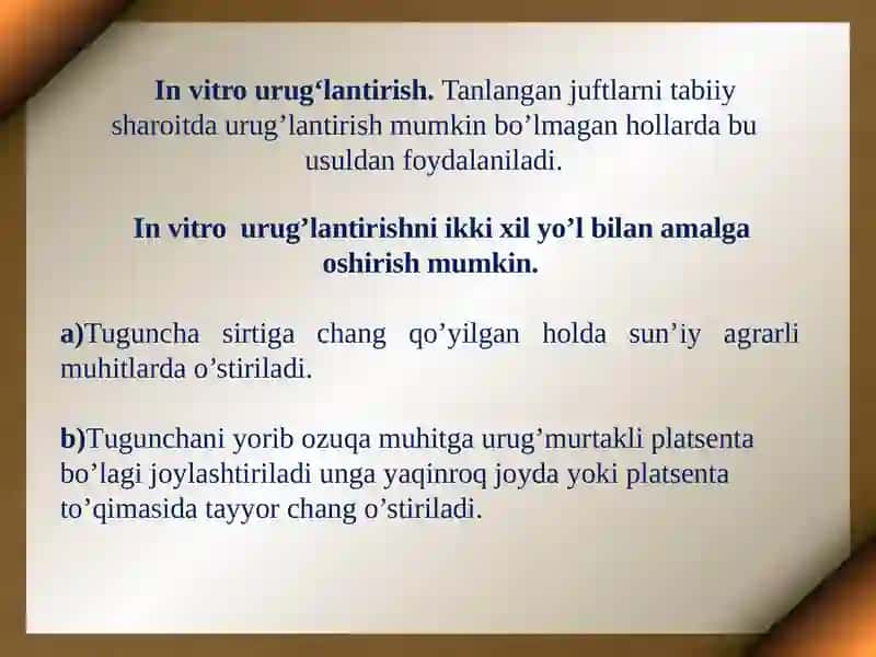 O’simliklar selektsiyasidain vitro usulini qo’llash 2