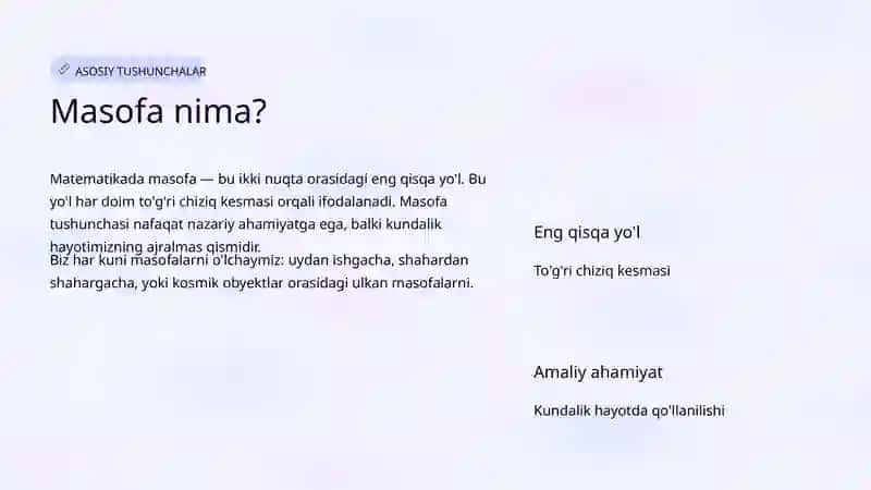 Ikki Nuqta Orasidagi Masofa 2