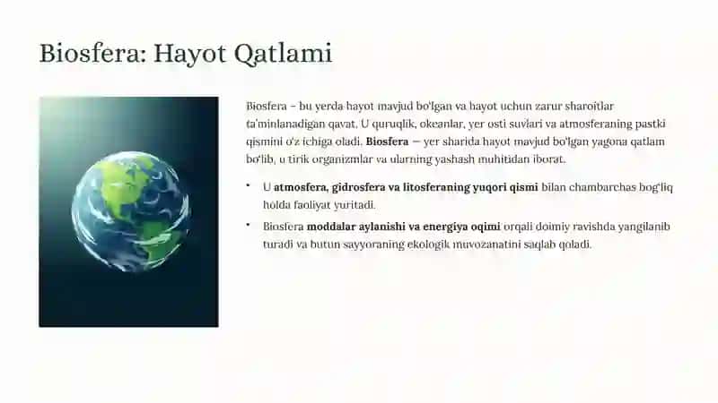 Biosfera haqida ta'limot 2