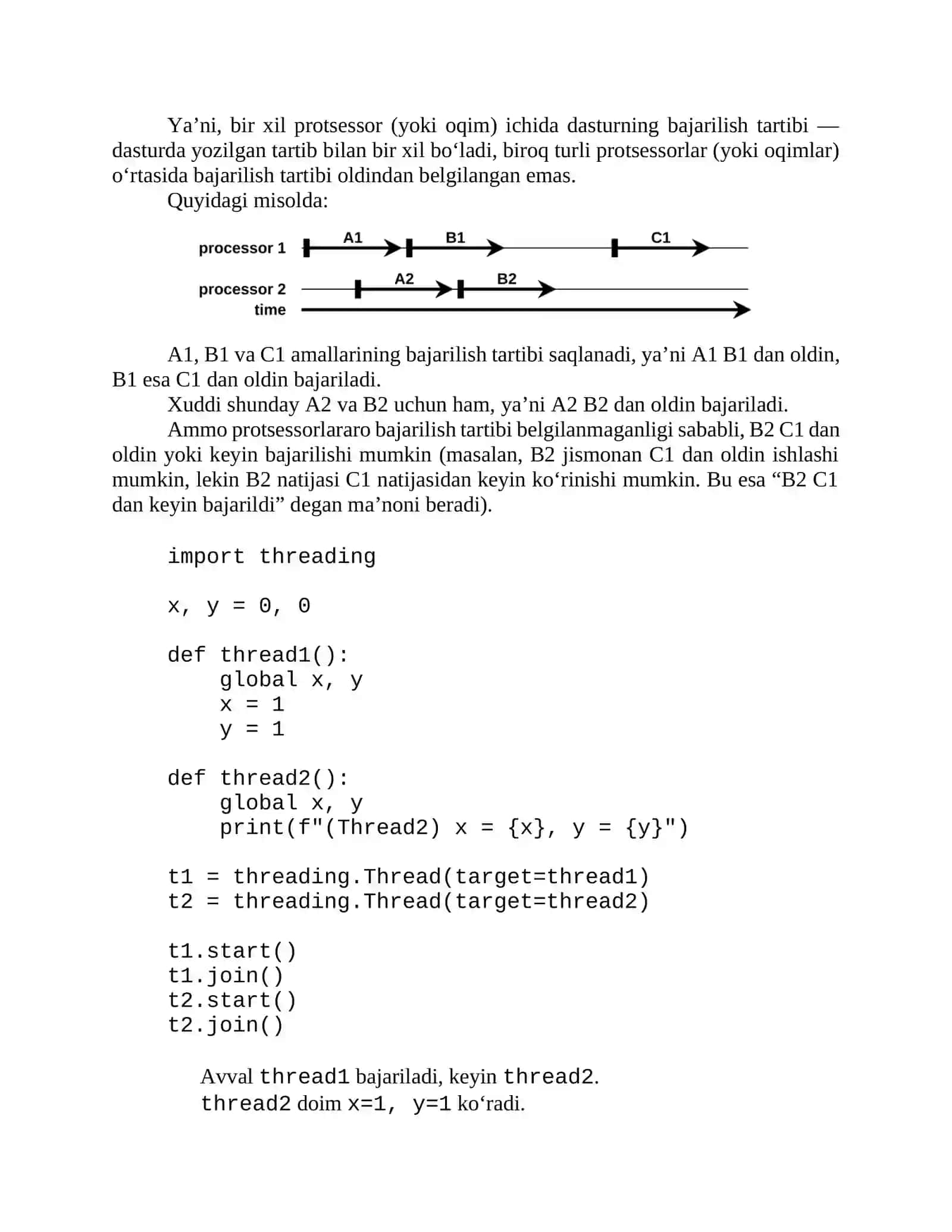 Xotira barqarorligi (Memory Consistency) 2