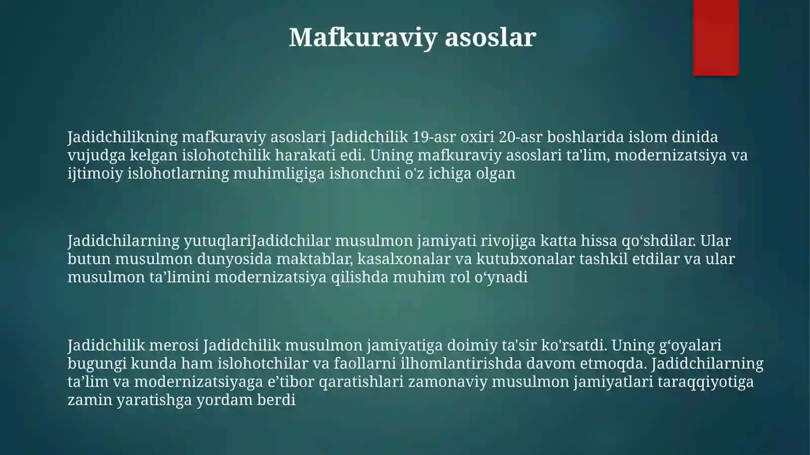 Jadidlarning GʻOyaviy Asoslari Va Yutuqlari 2