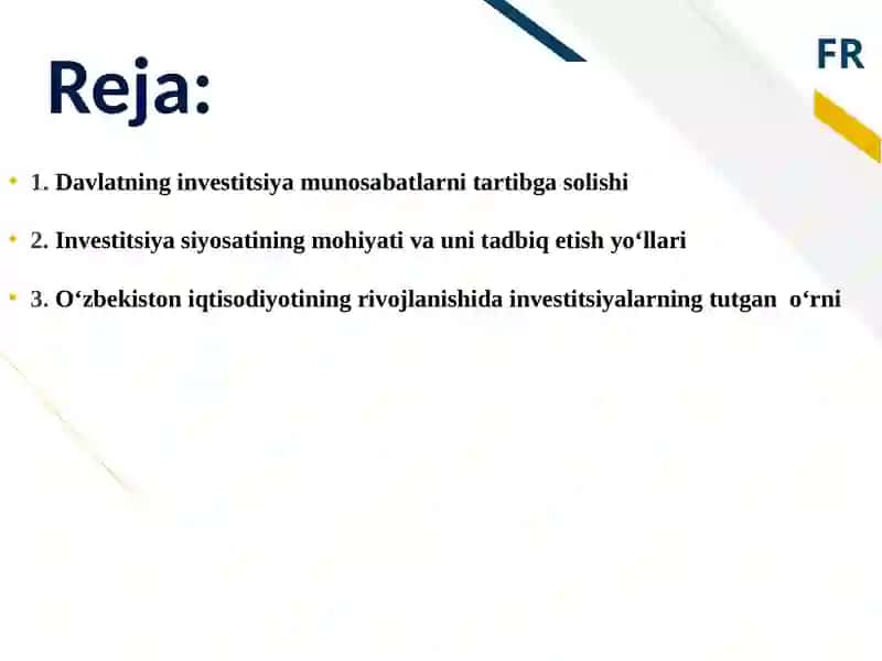 INVESTITSIYALAR TARKIBI VA ULARDAN SAMARALI FOYDALANISH HOLATI TAHLILI 2