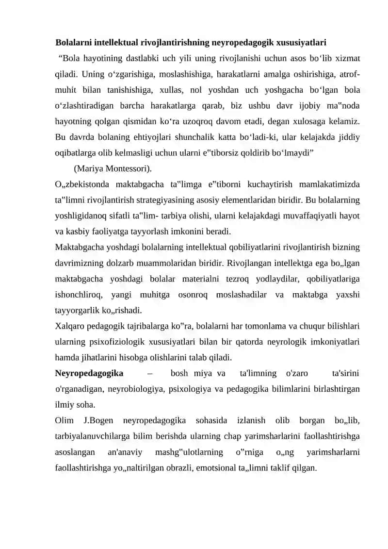 NEYROPEDAGOGIKA PEDAGOGIKANING 2