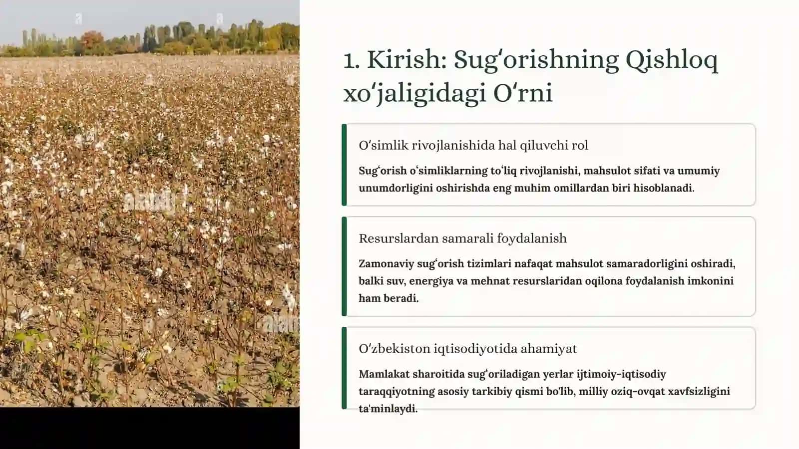 Sugʻorish Tizimlaridan Foydalanish: Fan, Maqsad va Amaliy Ahamiyat 2
