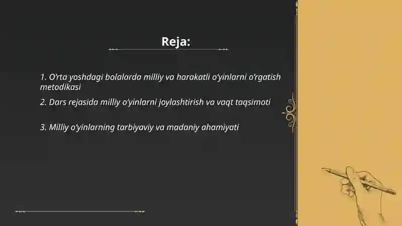 O‘rta yoshdagi bolalarga beriladigan milliy va harakatli o‘yinlarni o‘rgatish 2
