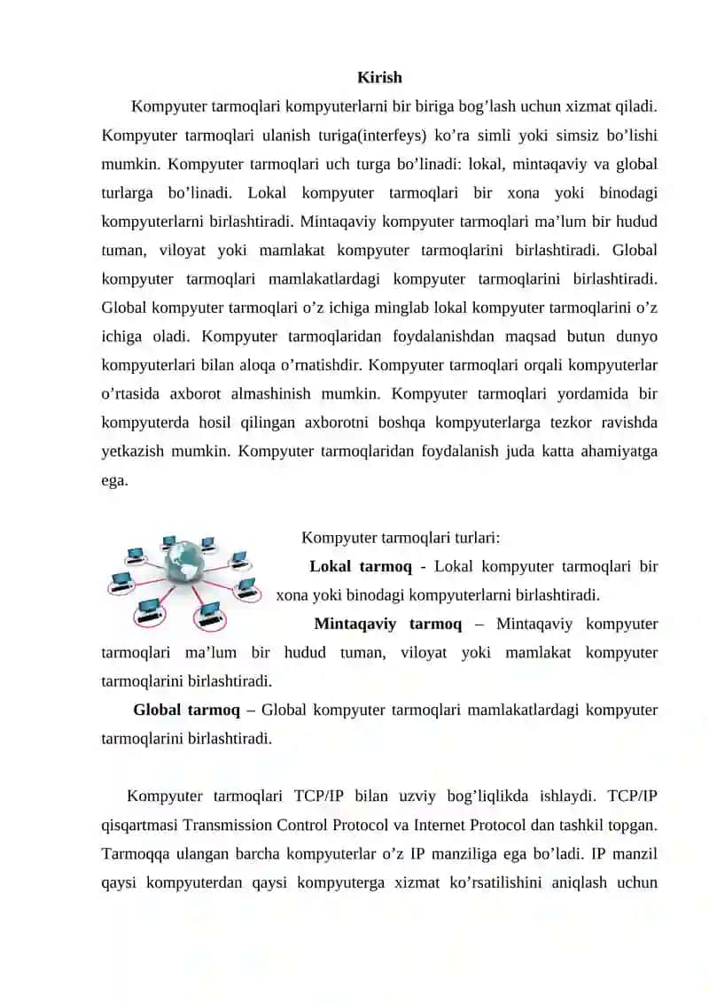 Tarmoq qurilmalari va ularning vazifalari 2