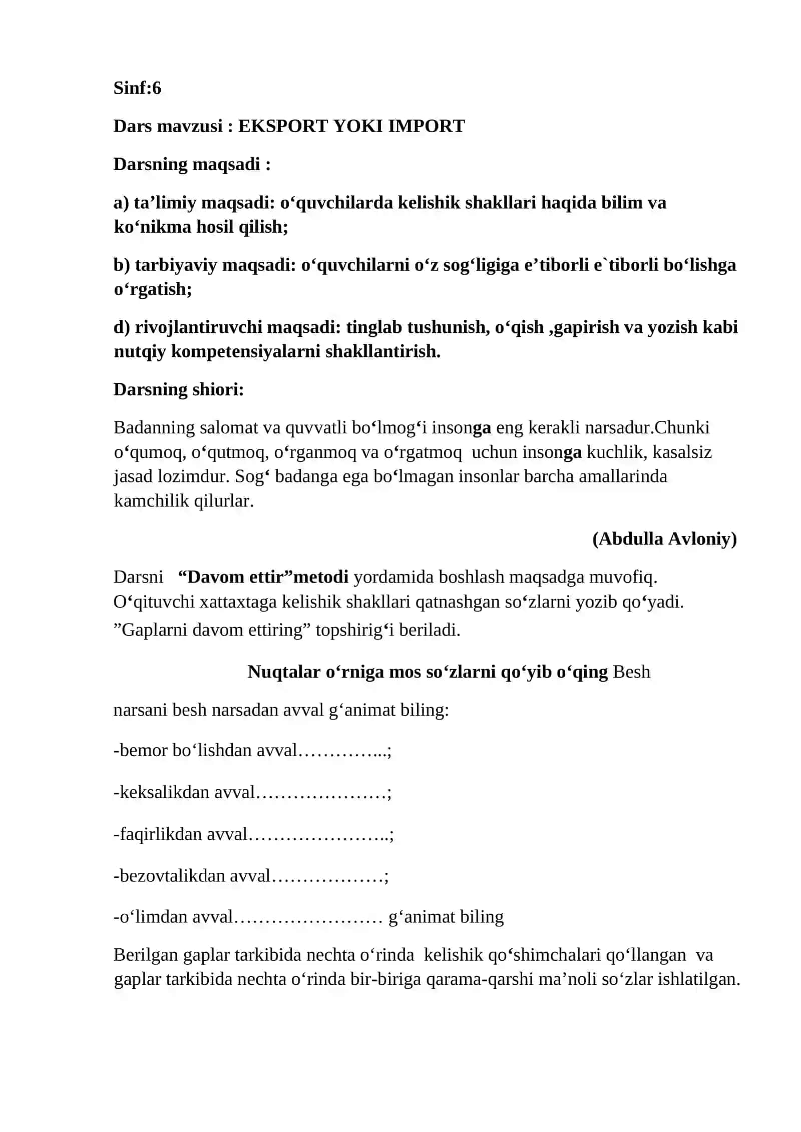 Export va Import 2