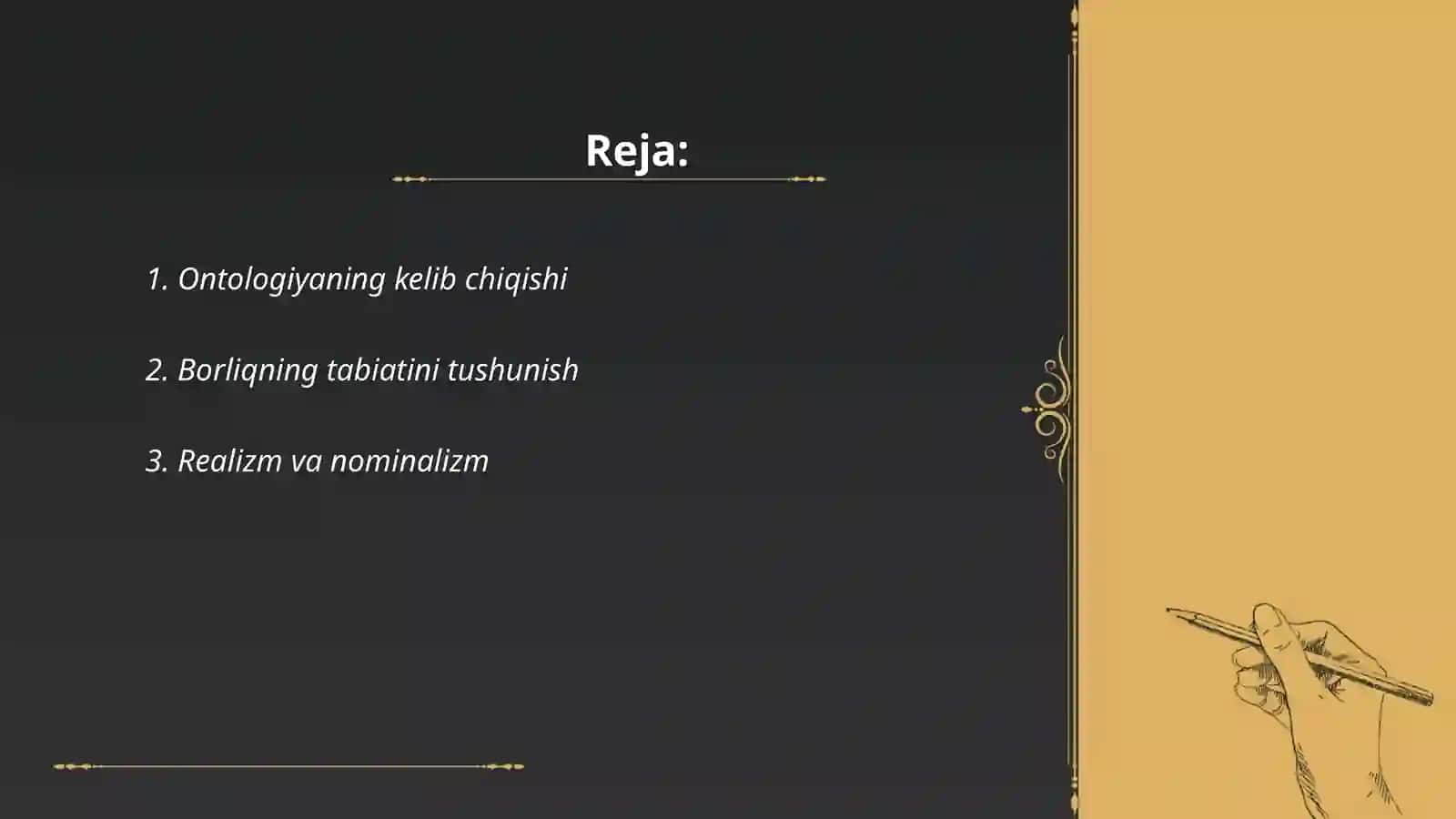 Ontologiya va borliq haqidagi nazariyalar tahlili 2