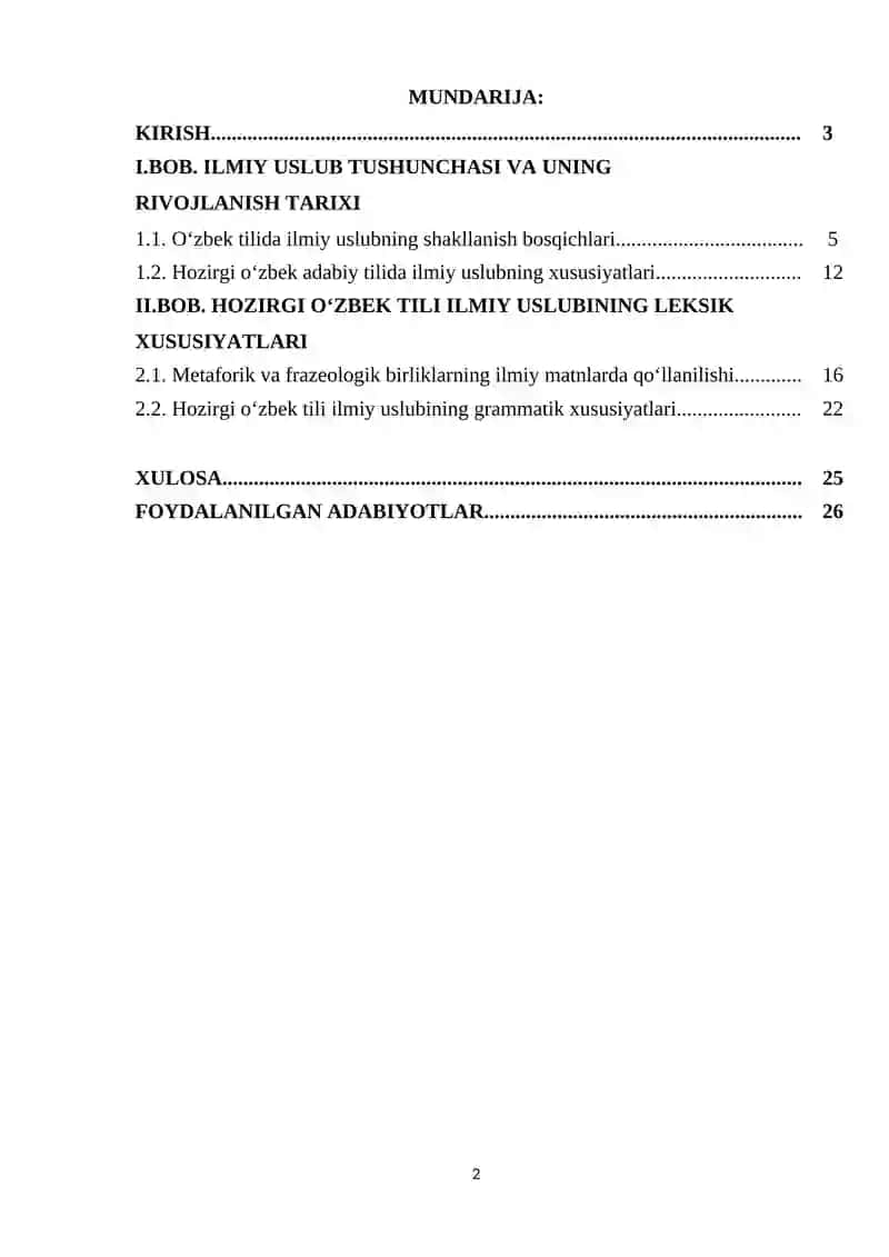HOZIRGI O‘ZBEK TILI ILMIY USLUBINING LEKSIK VA GRAMMATIK XUSUSIYATLARI 2