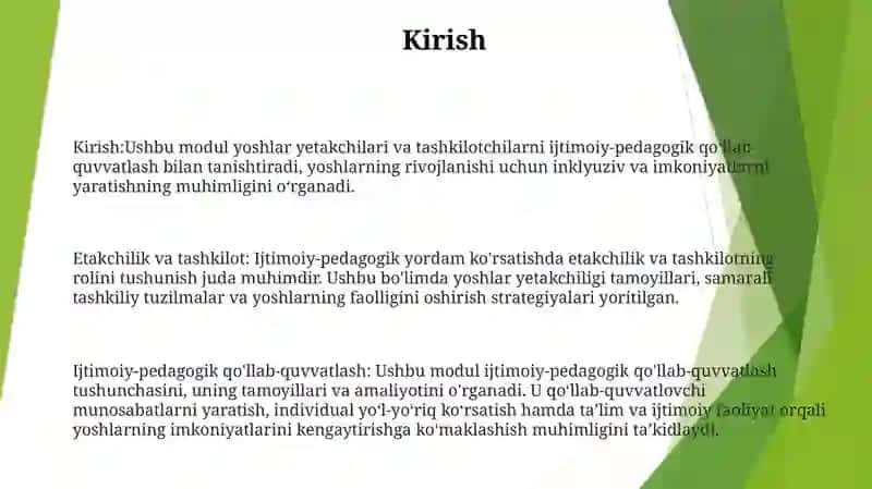 Lider Va Tashkilotchi Yoshlarni Ijtimoiy-Pedagogik Qóllab Quvvatlash 2
