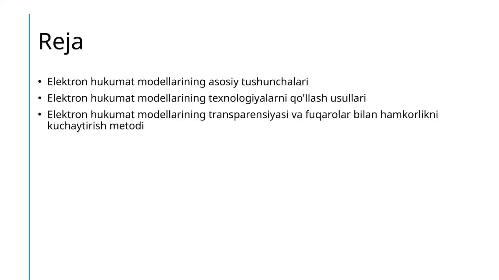 Elektron hukumat modellarining oziga xos xususiyatlari 2