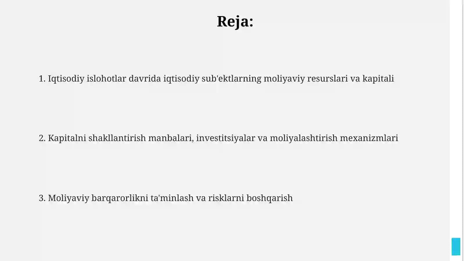 Iqtisodiy islohotlar davrida iqtisodiy sub'ektlarning moliyaviy resurslari va kapitali 2