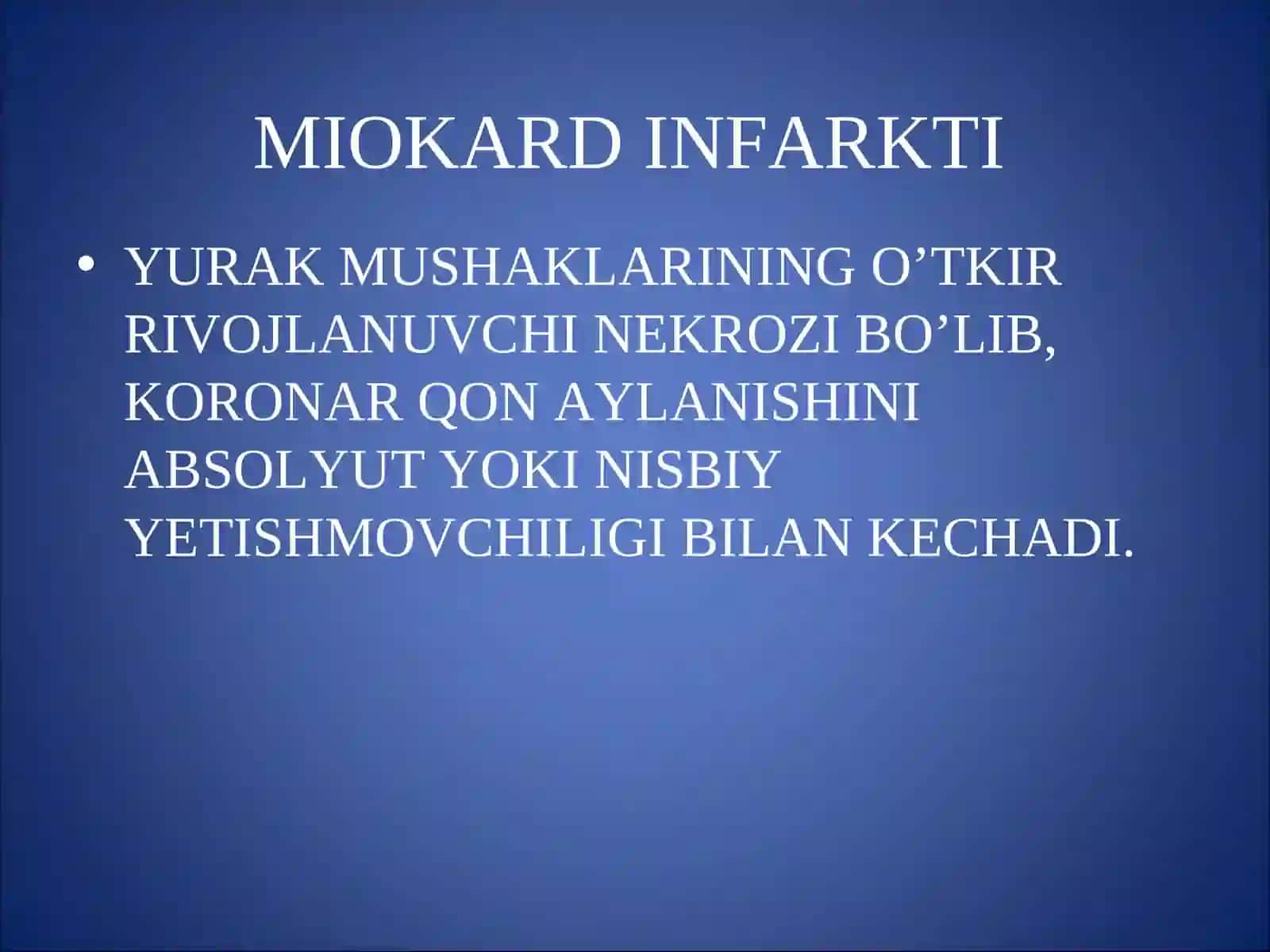 yurak ishemik kasalligi miokard infarkti 2