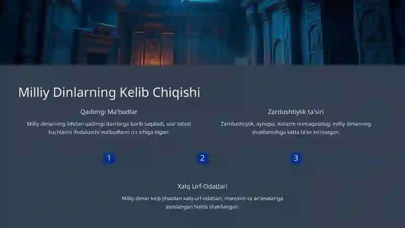Dinshunoslik fani uchun milliy dinlar mavzusiga slayd 2