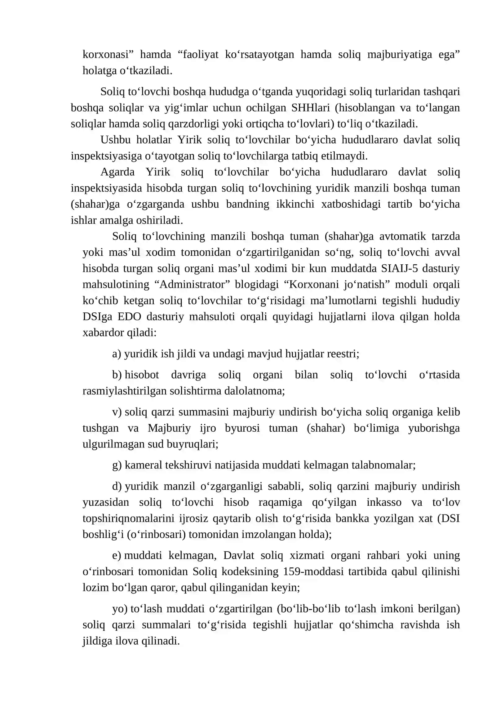 Soliq to‘lovchi yuridik shaxslarning SHHni yopish tartibi 2