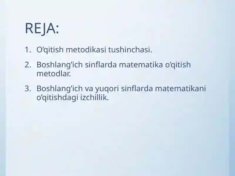 Boshlang’ich sinfda matematikani o’qitish vositalari 2