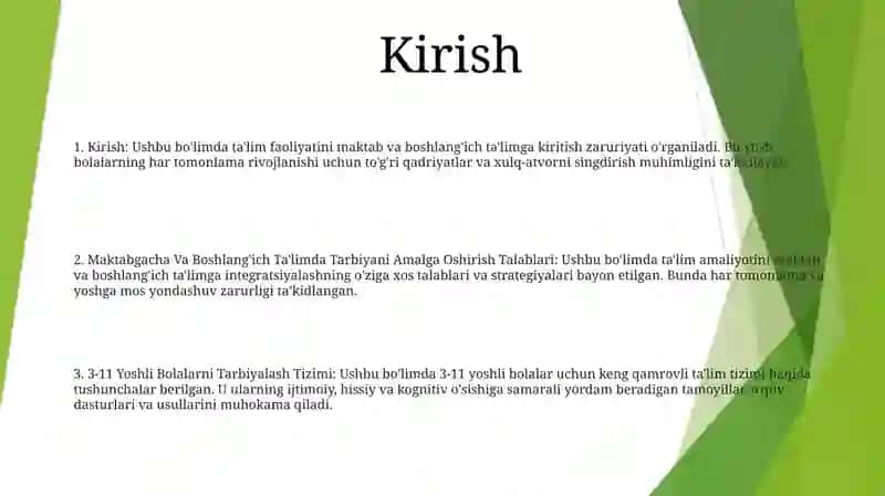 Maktabgacha Va Boshlang'Ich Ta'Limda Tarbiyani Amalga Oshirish Talablari 2
