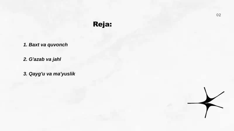 Emotsiyalar va Xislarning Tasnifi 2