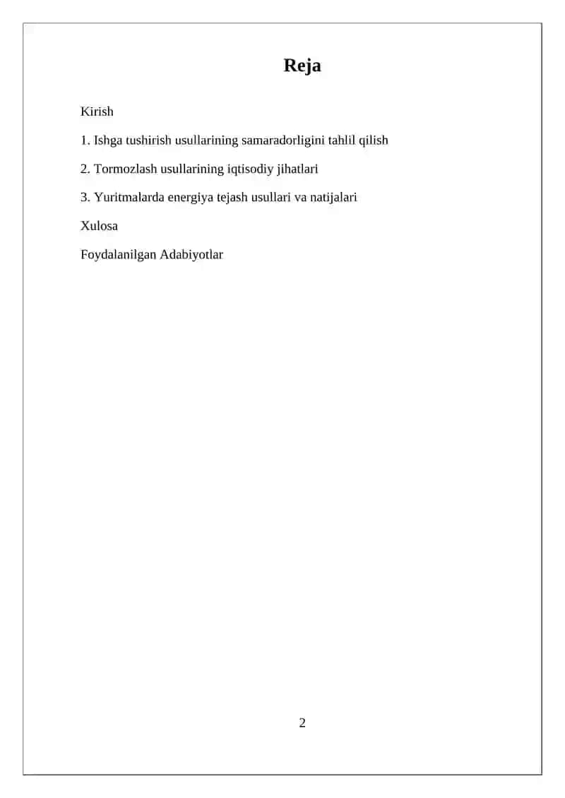 Elektr Yuritmalarni Ishga Tushirish va Tormozlash Usullari 2