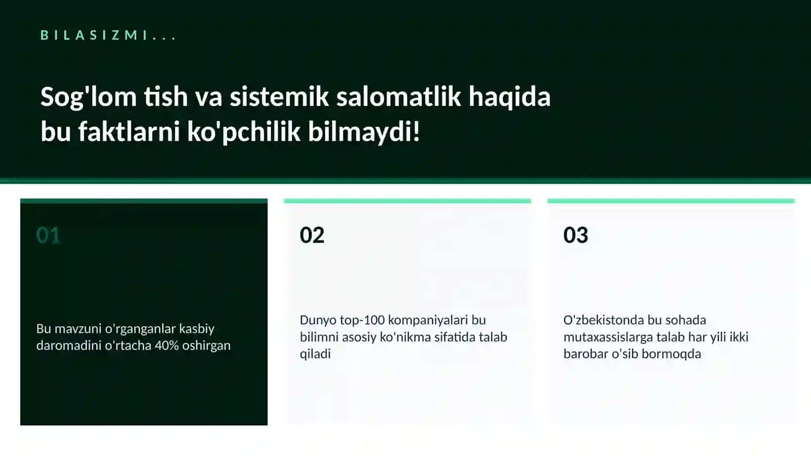 Sog'lom tish va sistemik salomatlik 2