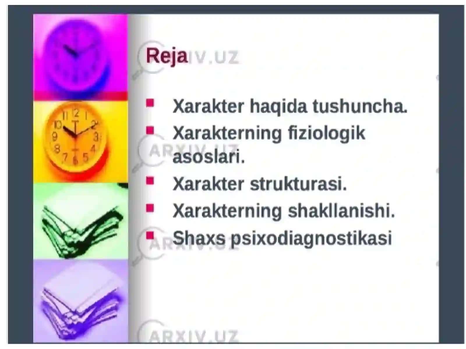 Inson xarakteri va shaxsiy mazmuni 2