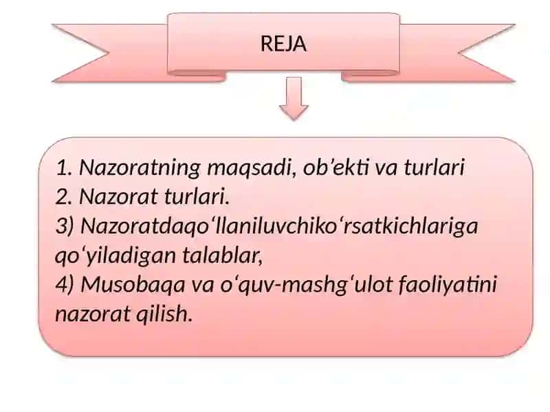 Sport mashgʻulotlarida nazorat va uning turlari 2