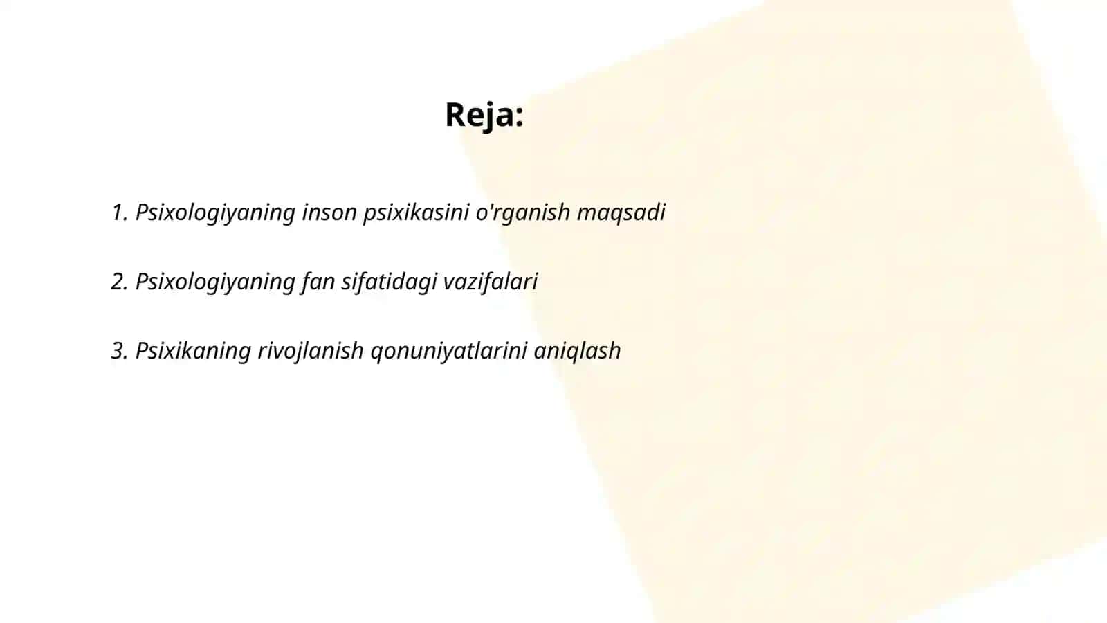 Psixologiya fanining maqsad va vazifalari 2