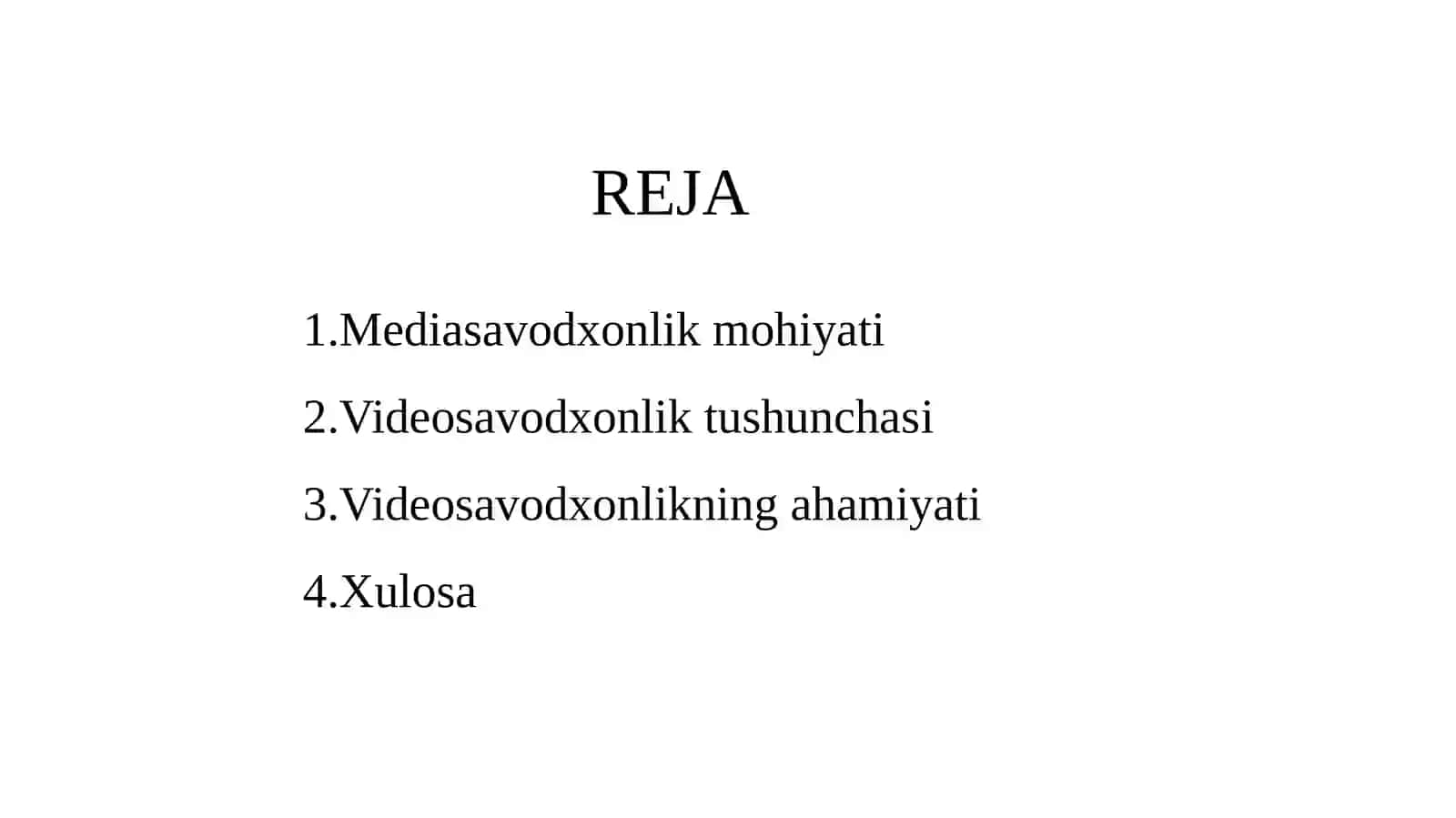 Mediasavodxonlik va Videosavodxonlik Sifatida 2