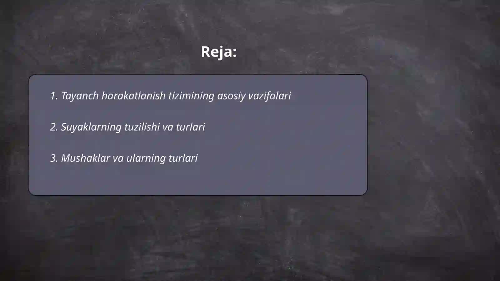 Tayanch harakatlanish sistemasi 2