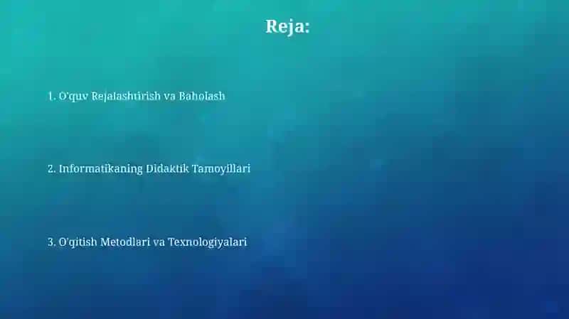 Informatika o`qitishning asosiy didaktik tamoyillari 2