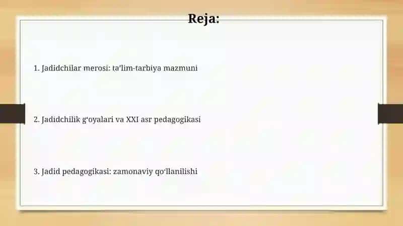 Jadid pedagogikasi: zamonaviy qo‘llanilishi 2