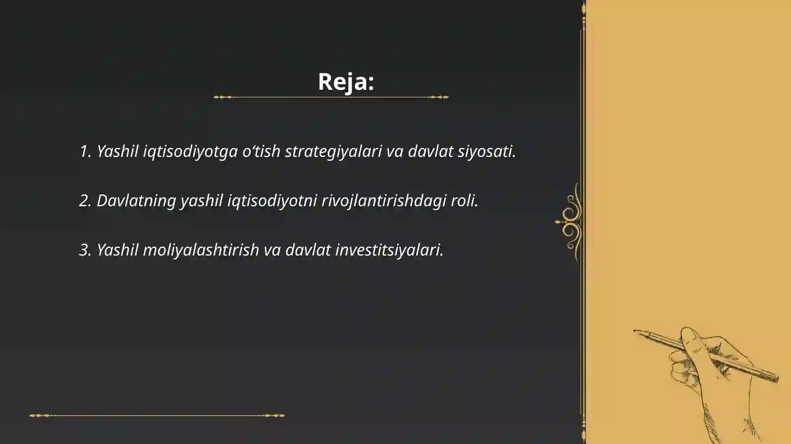 Yashil iqtisodiyotga o’tishda davlatning o’rni 2