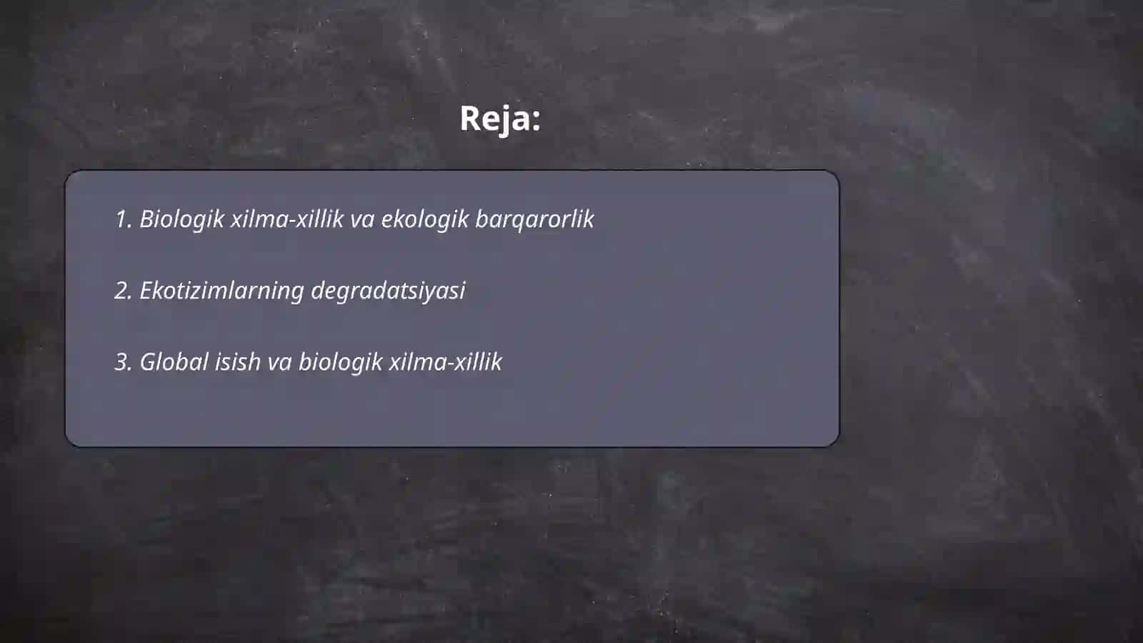 Biologik xilma-xillikni asrash muammolari 2