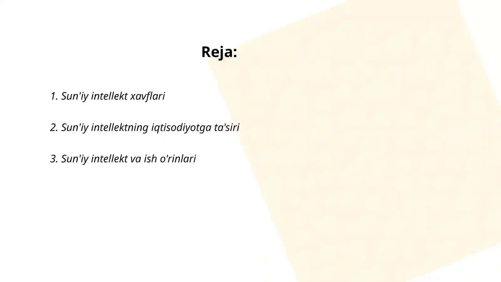 Sun'iy intellekt-xavf qulaylik va kelajakdagi oʻzgarishlari 2