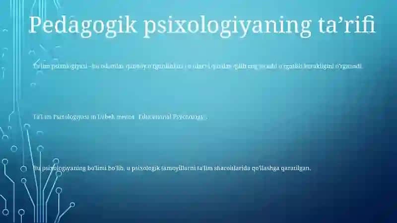 Ta'Lim Psixologiyasi 2