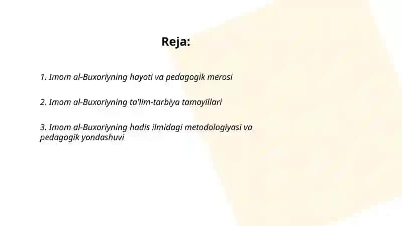 Imom al-Buxoriyning pedagogik ĝoyalari 2