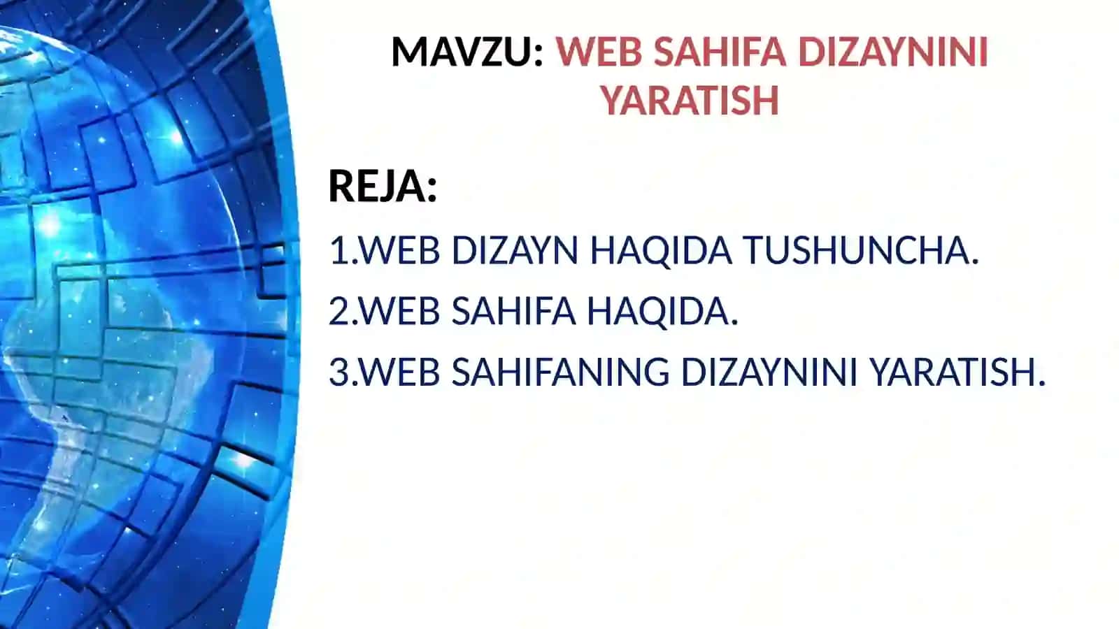 WEB SAHIFA DIZAYNINI YARATISH 2