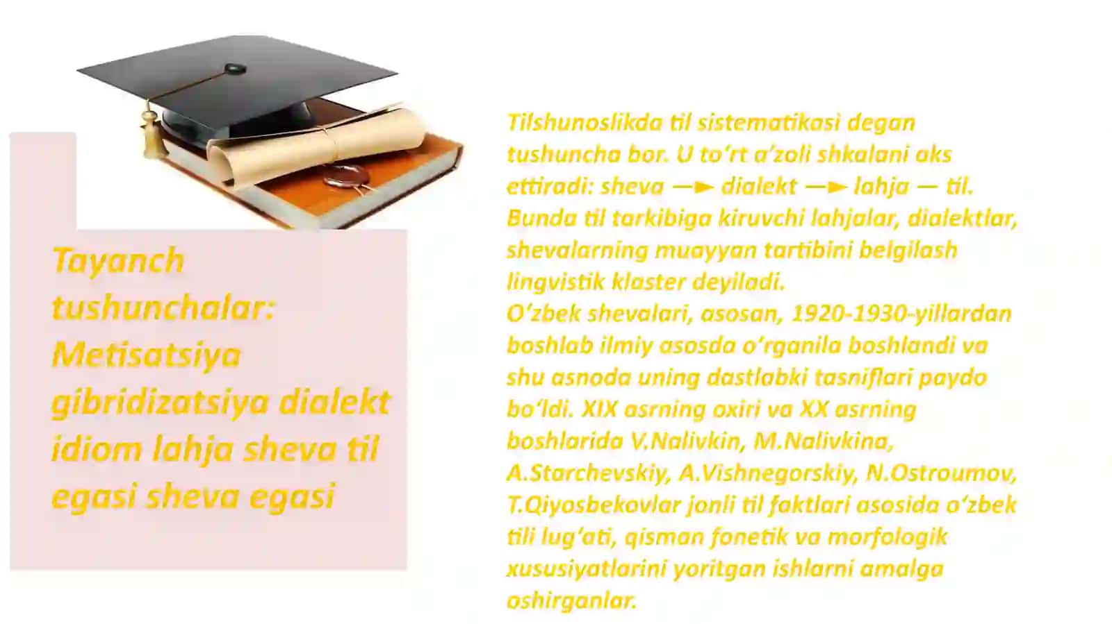 Oʻzbek shevalarining tasnifi. 2