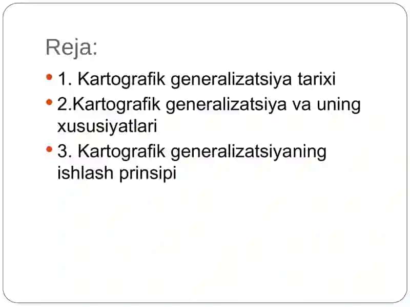 Kartografik generalizatsiya va uning xususiyatlari 2