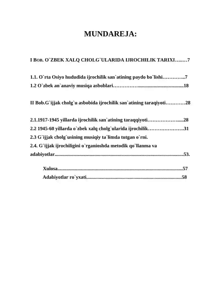 G`ijjak cholgu asbobining taraqqiyoti va ijrochiligi 2