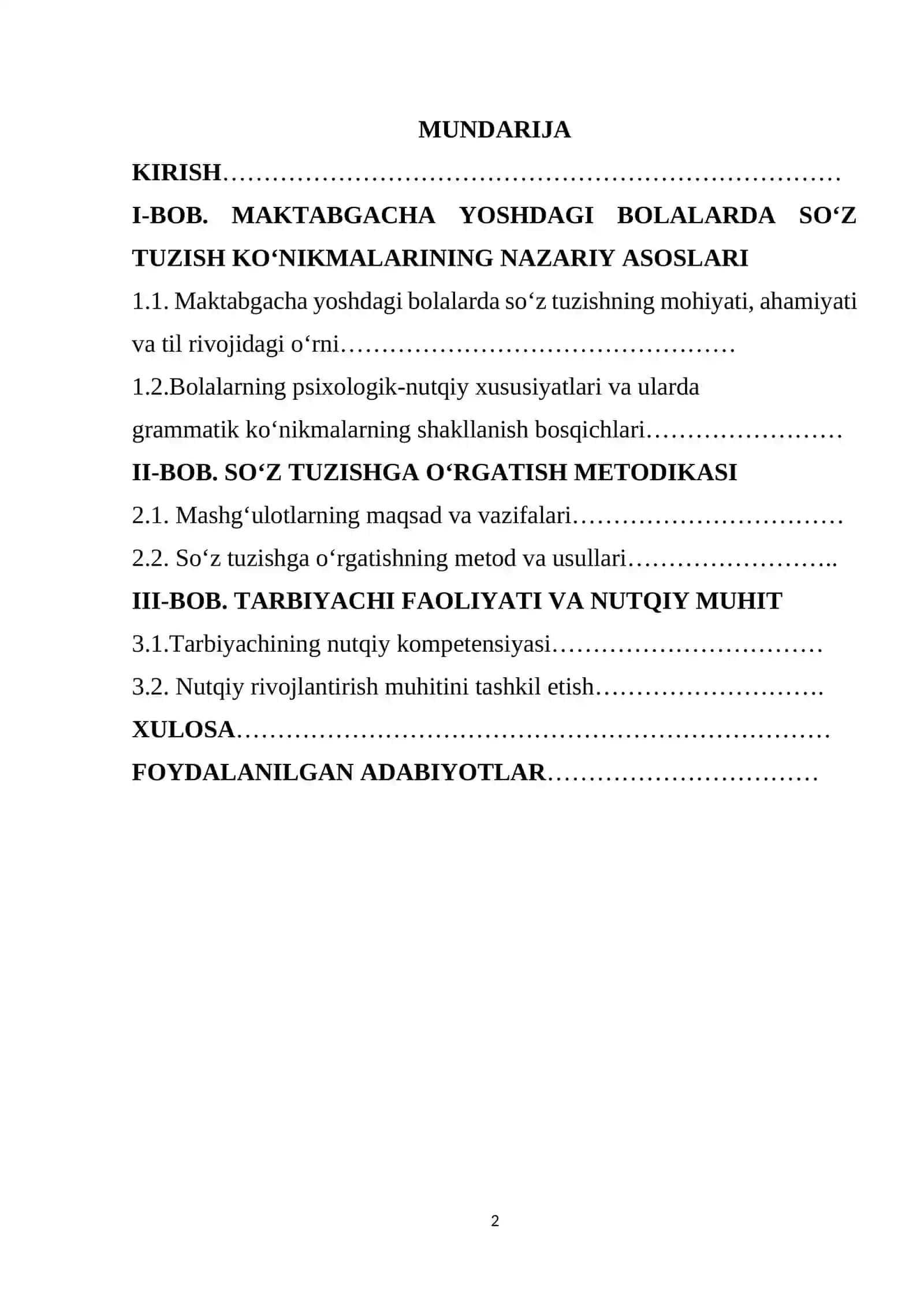 MAKTABGACHA YOSHDAGI BOLALARDA SO‘Z TUZISH KO‘NIKMALARINING NAZARIY ASOSLARI 2