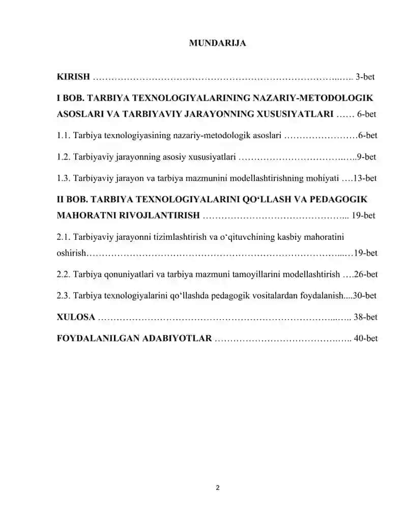 O'qituvchining tarbiya texnologiyalari asosida pedagogik mahoratini oshirib borishi 2