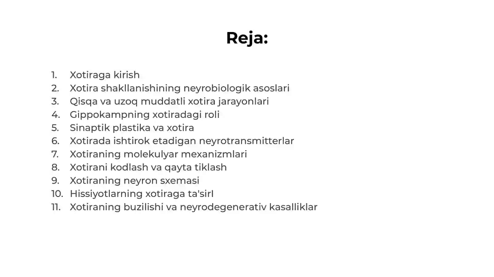 Qisqa va uzoq muddatli xotiraning fiziologik mexanizmlari 2