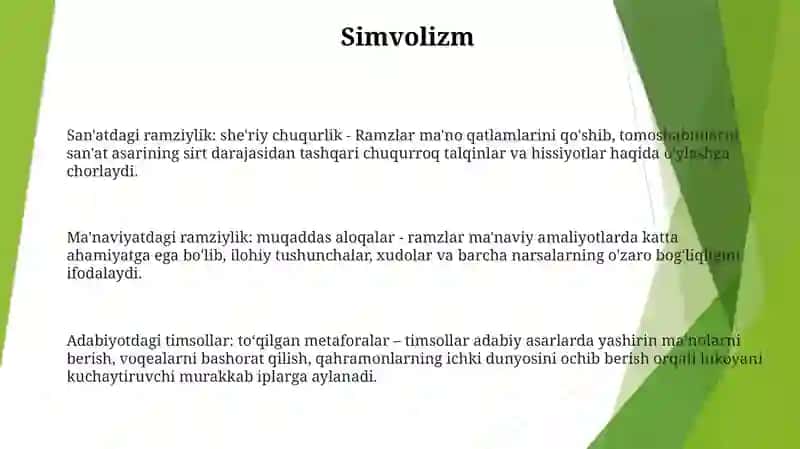 San'atdagi ramziylik: she'riy chuqurlik 2