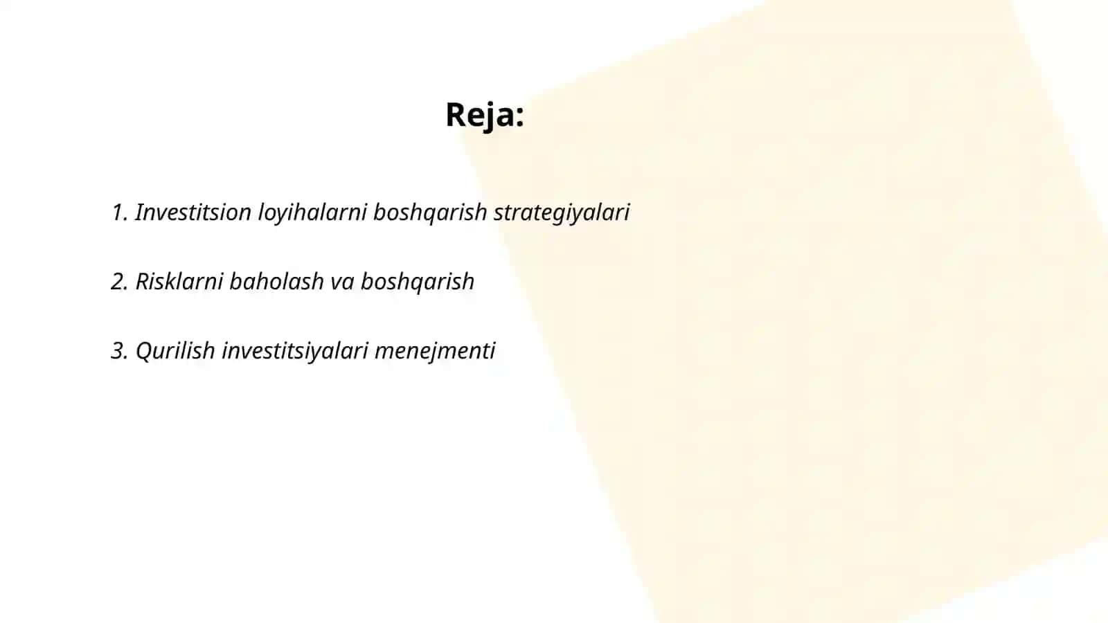 INVESTITSION IQTISODIYOTDA MENEJMENT STRATEGIYALARI 2