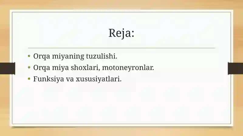 Orqa miyaning harakatlantiruvchi neyronlaring turlari, ularning morfo-funksional xususiyatlari. 2