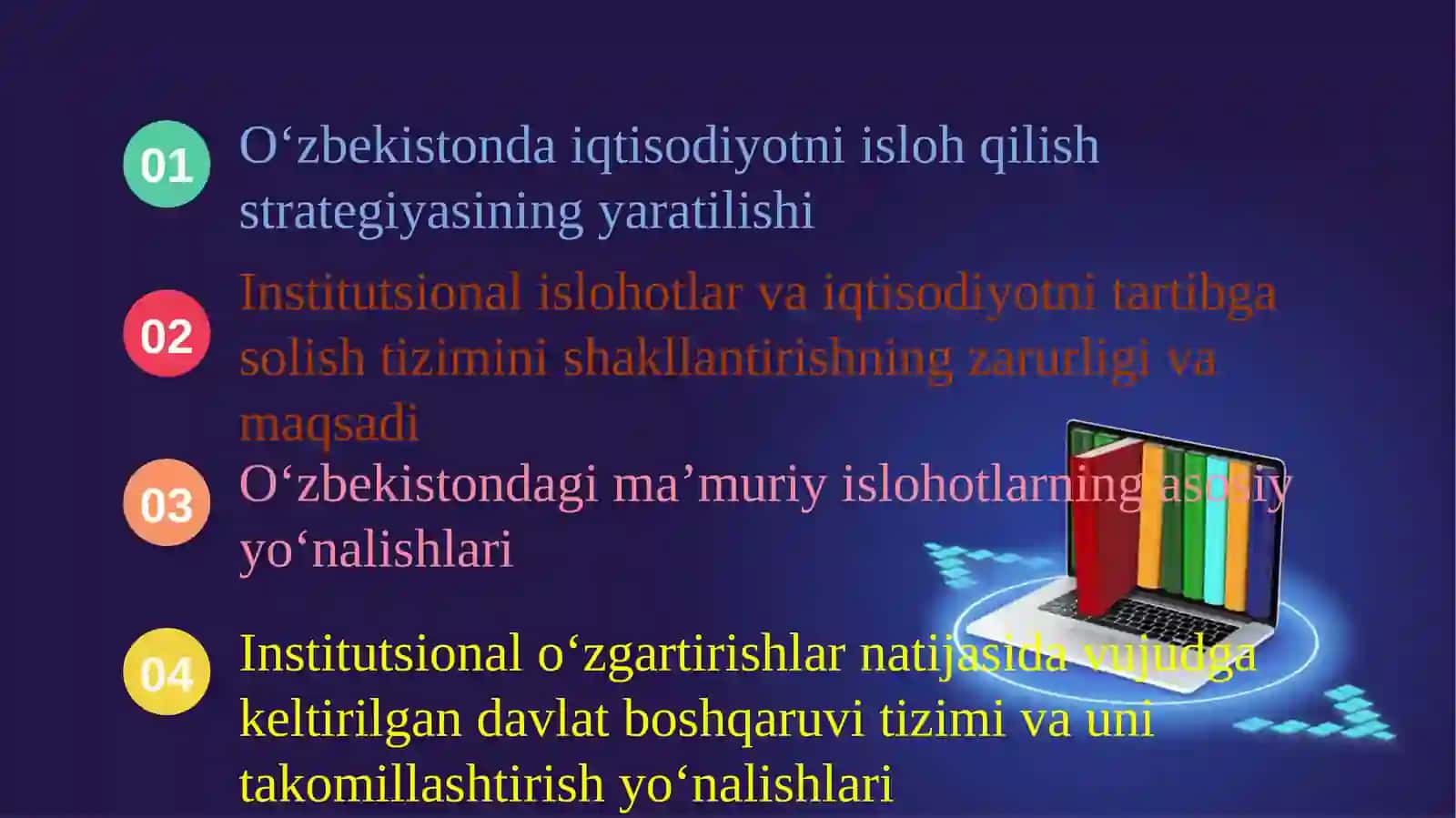 O‘zbekistonda iqtisodiyotni islohotlar va iqtisodiyotni davlat tomonidan tartibga solish mexanizmining shakllanishi 2