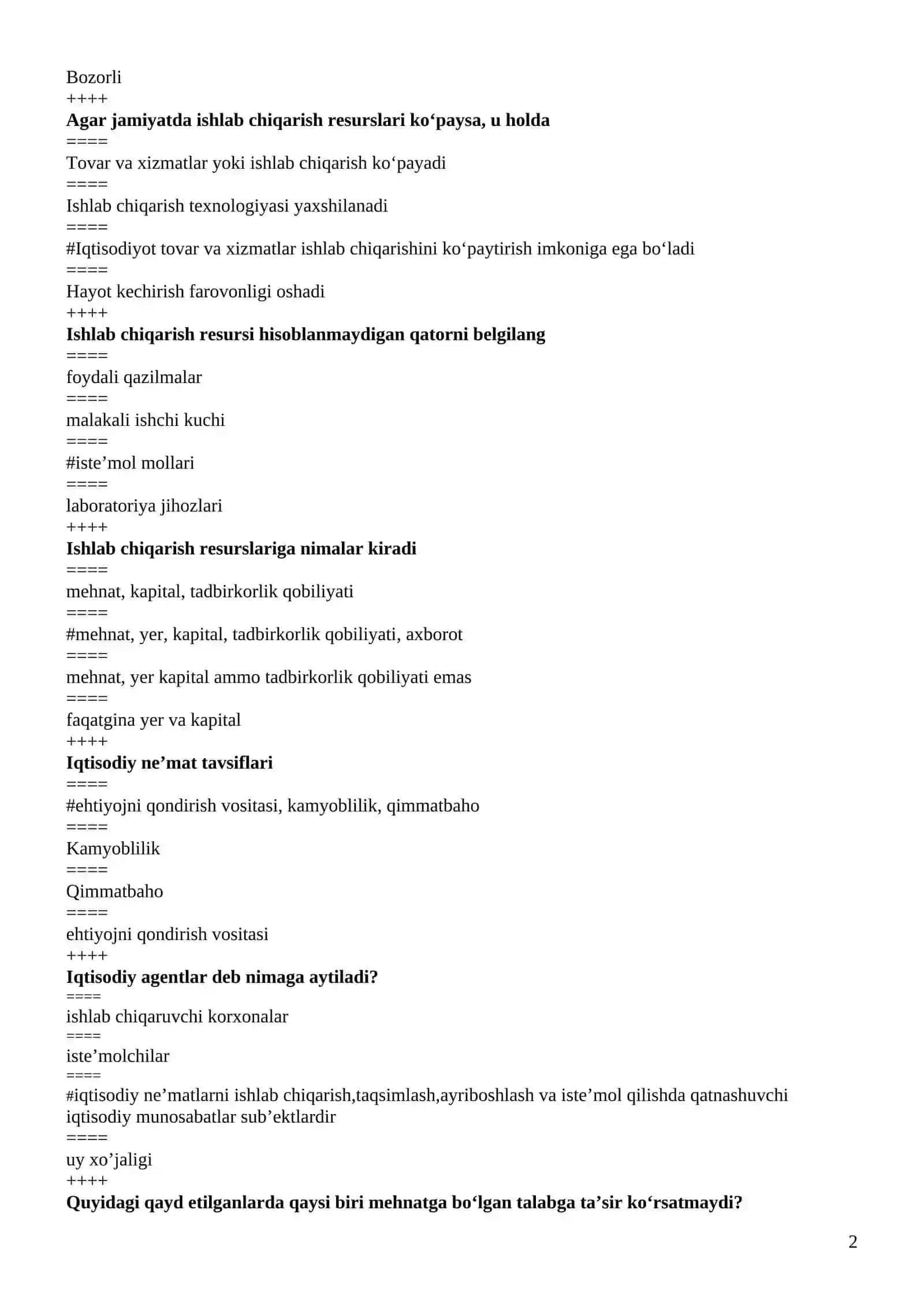 Makroiqtisodiy hemisga test 2