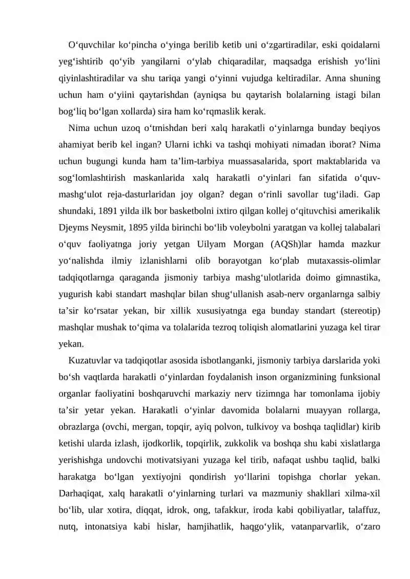 Sport bayramlarini o‘tkazishda harakatli o‘yinlardan foydalanish 2